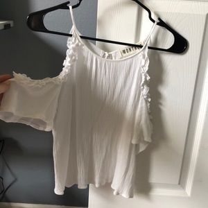 White off shoulder shirt